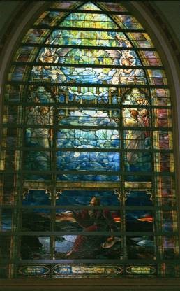 Louis Comfort Tiffany, 'The Holy City', stained glass window, Brown Memorial Presbyterian Church, Baltimore, Maryland. 1905